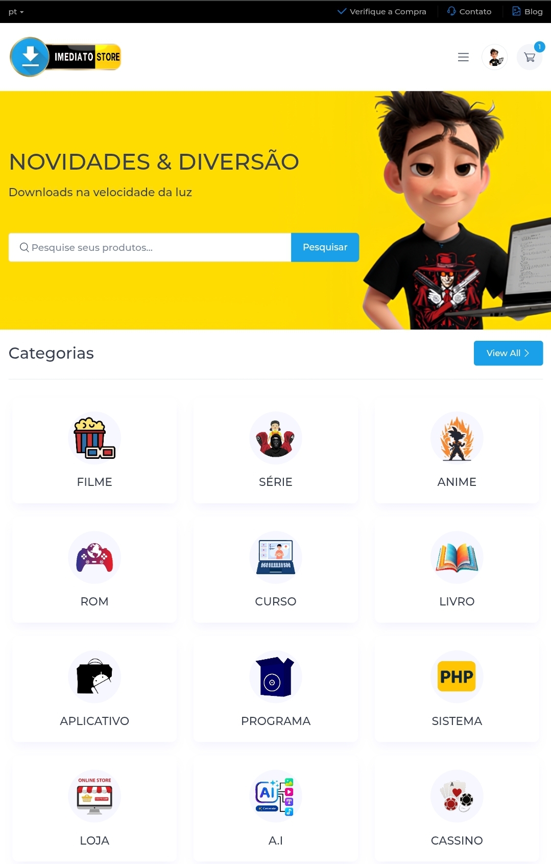 PHP IMEDIATO STORE EDITÁVEL